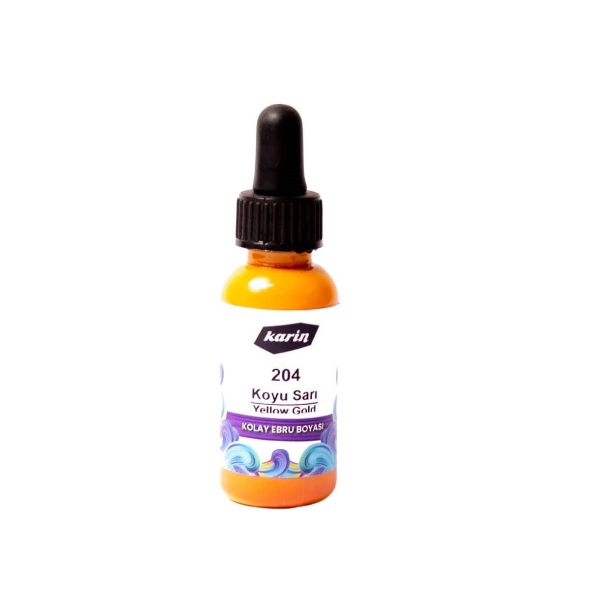 Karin Kolay Ebru Boyası 30ml 204 Koyu Sarı