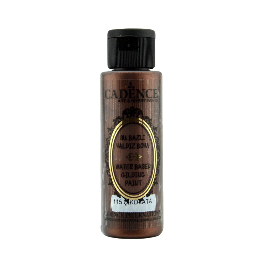 Cadence Su Bazlı Yaldız Metalik Boya 70ml 115 Çikolata