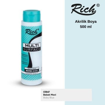 Rich Multi Surface Akrilik Boya 500ml 2182 Bebek Mavi