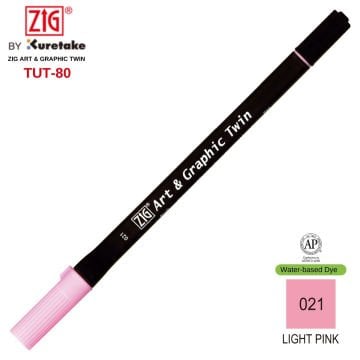 Zig Art&Graphic Twin Tut-80 Çift Uçlu Keçe Grafik Kalemi 21 Light Pink