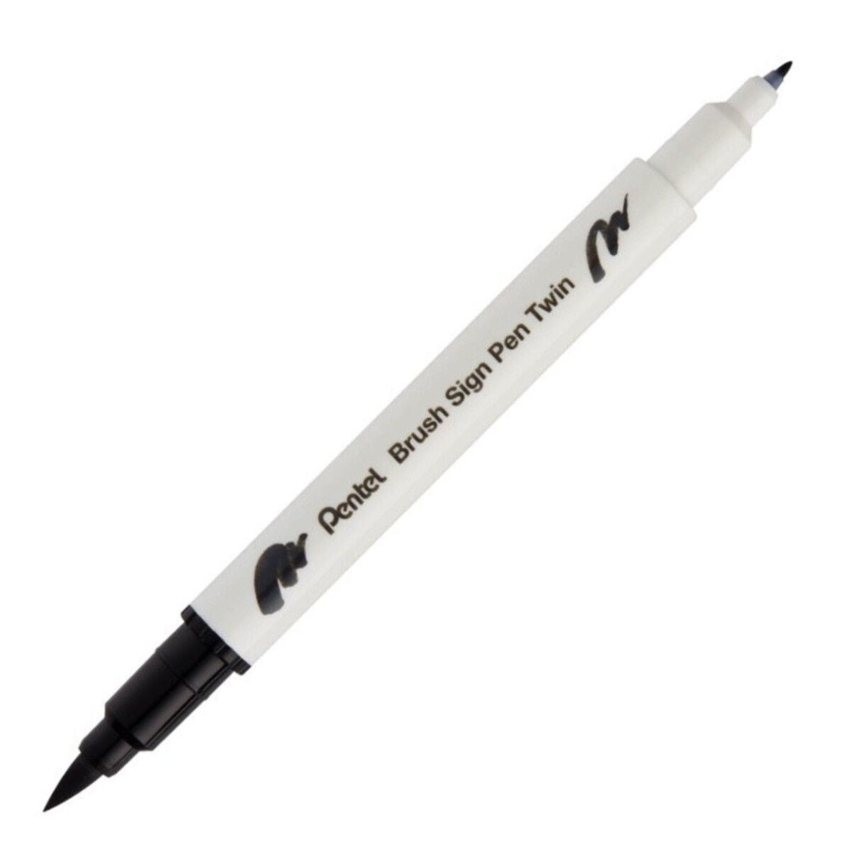 Pentel Brush Sign Pen Twin Çift Taraflı Fırça Uçlu Kalem Siyah