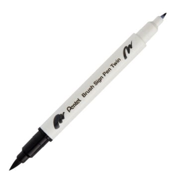 Pentel Brush Sign Pen Twin Çift Taraflı Fırça Uçlu Kalem Siyah