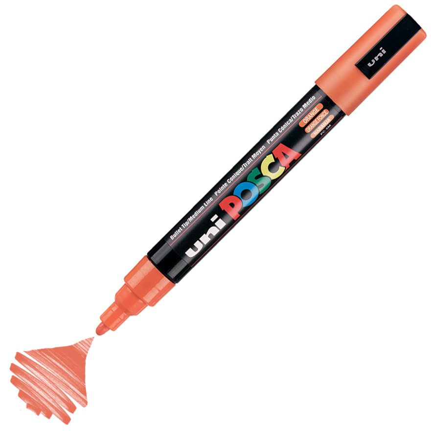 Uni Posca Marker Pc-5m Medium 1.8-2.5 Mm Orange