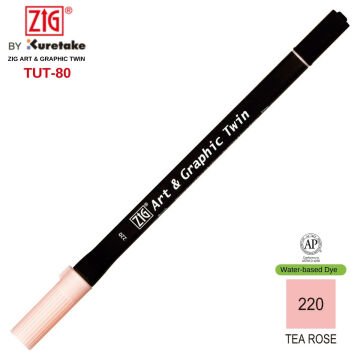 Zig Art&Graphic Twin Tut-80 Çift Uçlu Keçe Grafik Kalemi 220 Tea Rose