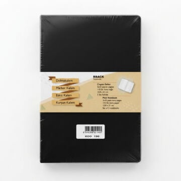 Bback Eskiz Defteri 110gr 32yp 13.8x21cm Siyah Seti 3lü