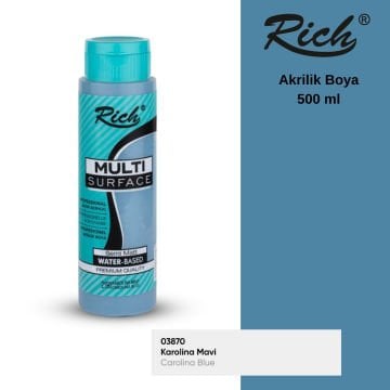 Rich Multi Surface Akrilik Boya 500ml 2190 Karolina Mavi