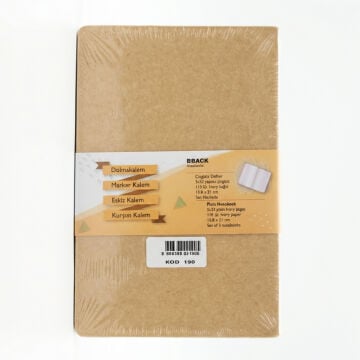 Bback Eskiz Defteri 110gr 32yp 13.8x21cm Kraft Seti 3lü