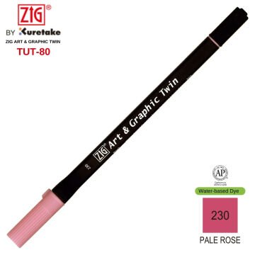 Zig Art&Graphic Twin Tut-80 Çift Uçlu Keçe Grafik Kalemi 230 Pale Rose