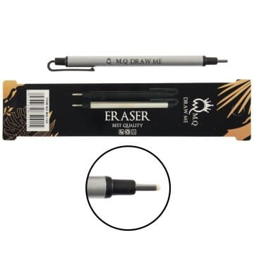 Drawme Basmalı Silgi Kalemi 2.3mm Yuvarlak Uç Gümüş