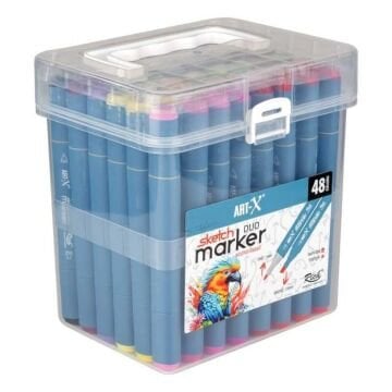 ART-X Çift Uçlu Sketch Marker Kalem Seti 48li