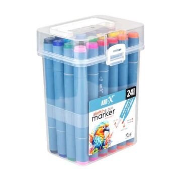 ART-X Çift Uçlu Sketch Marker Kalem Seti 24lü