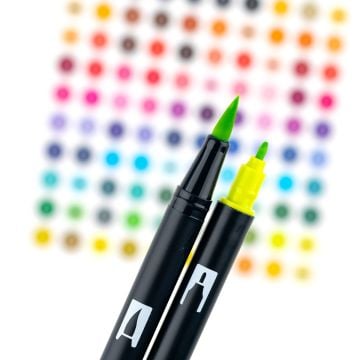 Tombow Dual Brush Pen Kalemi Seti Bright Renkler 56185 10 Renk