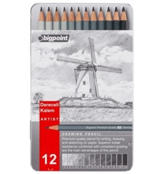 Bigpoint Dereceli Karakalem Seti 12'li Bp947
