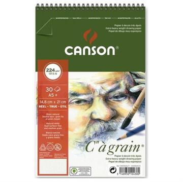 Canson ''C'' à grain Eskiz Çizim Defteri A5+ 224gr 30yp Spiralli
