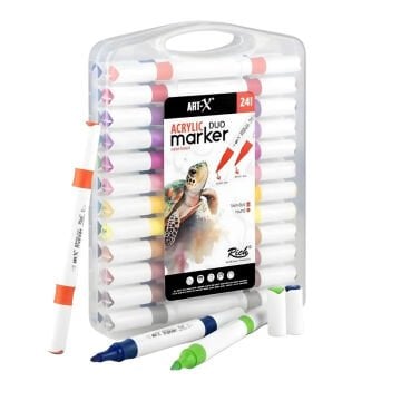 ART-X Çift Uçlu Akrilik Marker Kalem Seti 24lü