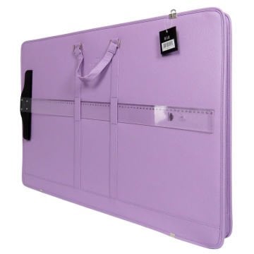 Art Elegant Deri Teknik Proje Çantası 55x75cm Lila