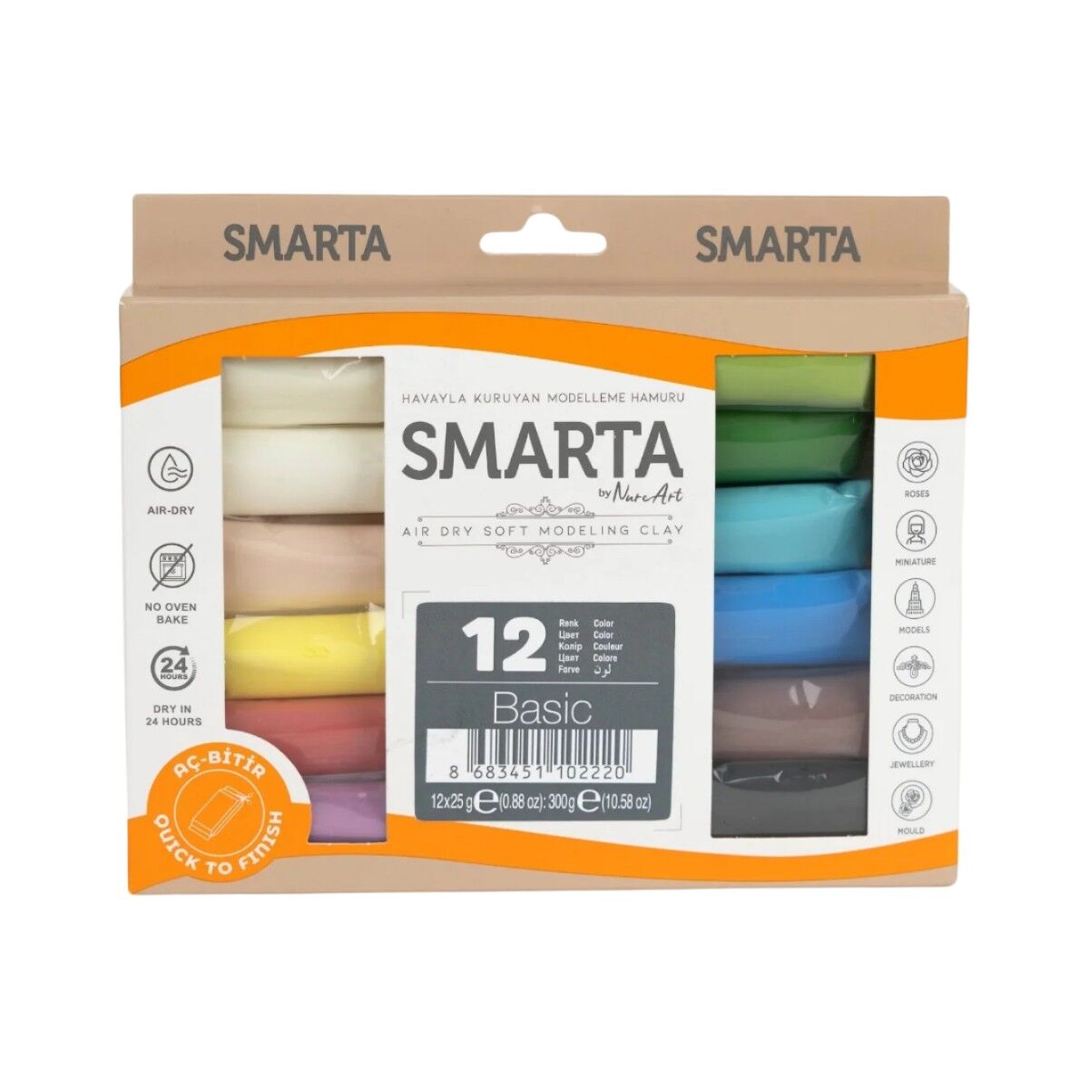 Smarta Modelleme Hamuru Basic Seti 12x25gr