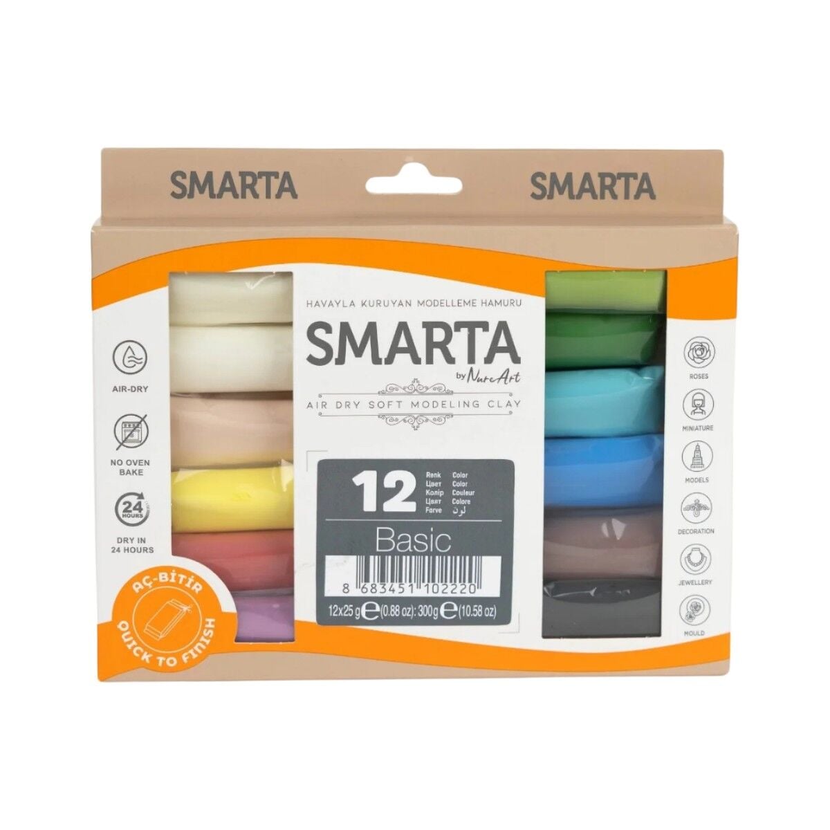Smarta Modelleme Hamuru Basic Seti 12x25gr