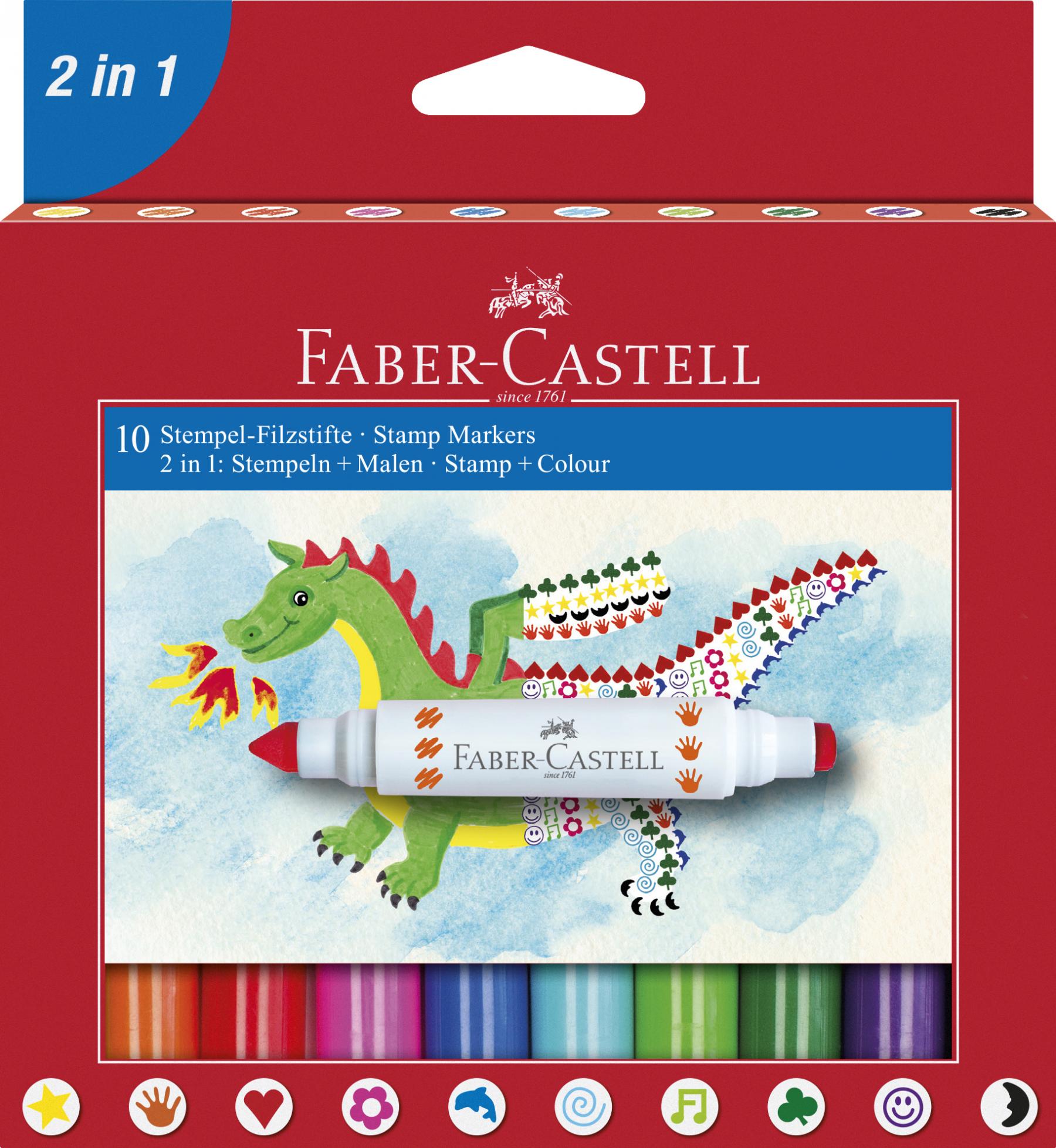 Faber Castell 2ın1 Jumbo Keçeli Kalem Seti 10 Lu