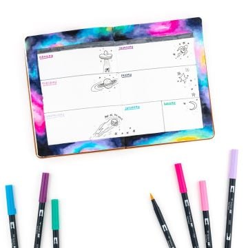 Tombow Dual Brush Pen Kalemi Seti Galaxy Renkler 56188 10 Renk