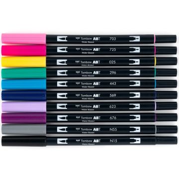 Tombow Dual Brush Pen Kalemi Seti 10lu Galaxy Renkler