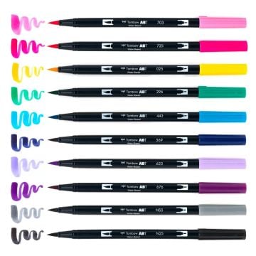 Tombow Dual Brush Pen Kalemi Seti 10lu Galaxy Renkler