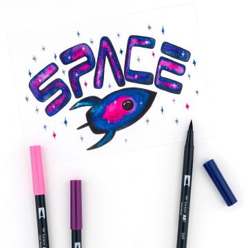 Tombow Dual Brush Pen Kalemi Seti 10lu Galaxy Renkler