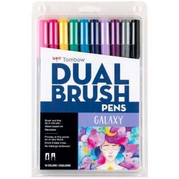 Tombow Dual Brush Pen Kalemi Seti 10lu Galaxy Renkler