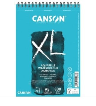 Canson XL Aquarelle Sulu Boya Çizim Defteri A5 300gr 20yp Spiralli