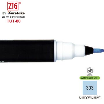 Zig Art&Graphic Twin Tut-80 Çift Uçlu Keçe Grafik Kalemi 303 Shadow Mauve