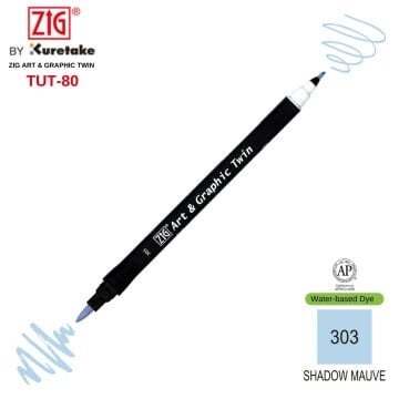 Zig Art&Graphic Twin Tut-80 Çift Uçlu Keçe Grafik Kalemi 303 Shadow Mauve