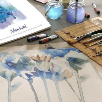 Canson Montval Aquarelle Sulu Boya Çizim Defteri 32x41cm 300gr 12yp Spiralli