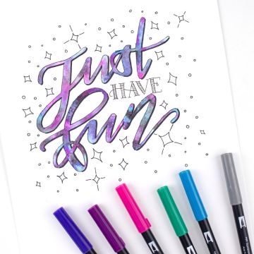 Tombow Dual Brush Pen Kalemi Seti 6lı Galaxy Renkler