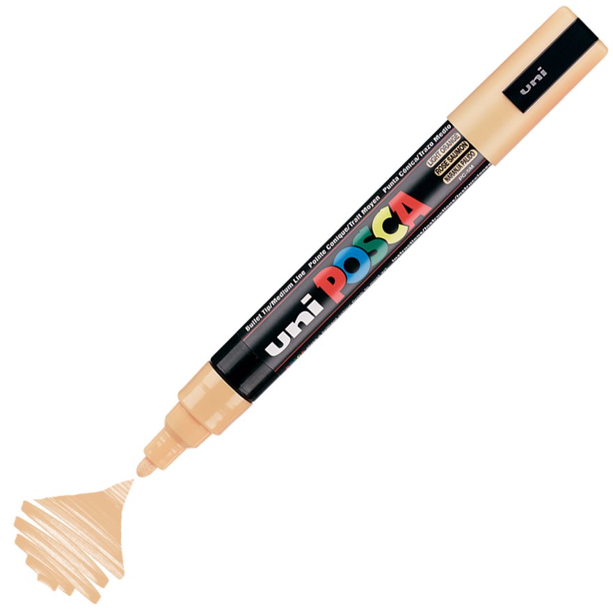 Uni Posca Marker Pc-5m Medium 1.8-2.5 Mm Light Orange