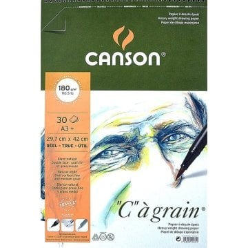 Canson ''C'' à grain Eskiz Çizim Defteri A3+ 180gr 30yp Spiralli