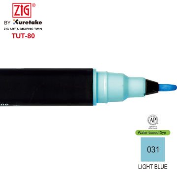 Zig Art&Graphic Twin Tut-80 Çift Uçlu Keçe Grafik Kalemi 31 Light Blue