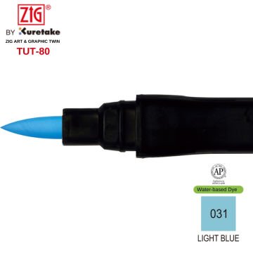 Zig Art&Graphic Twin Tut-80 Çift Uçlu Keçe Grafik Kalemi 31 Light Blue