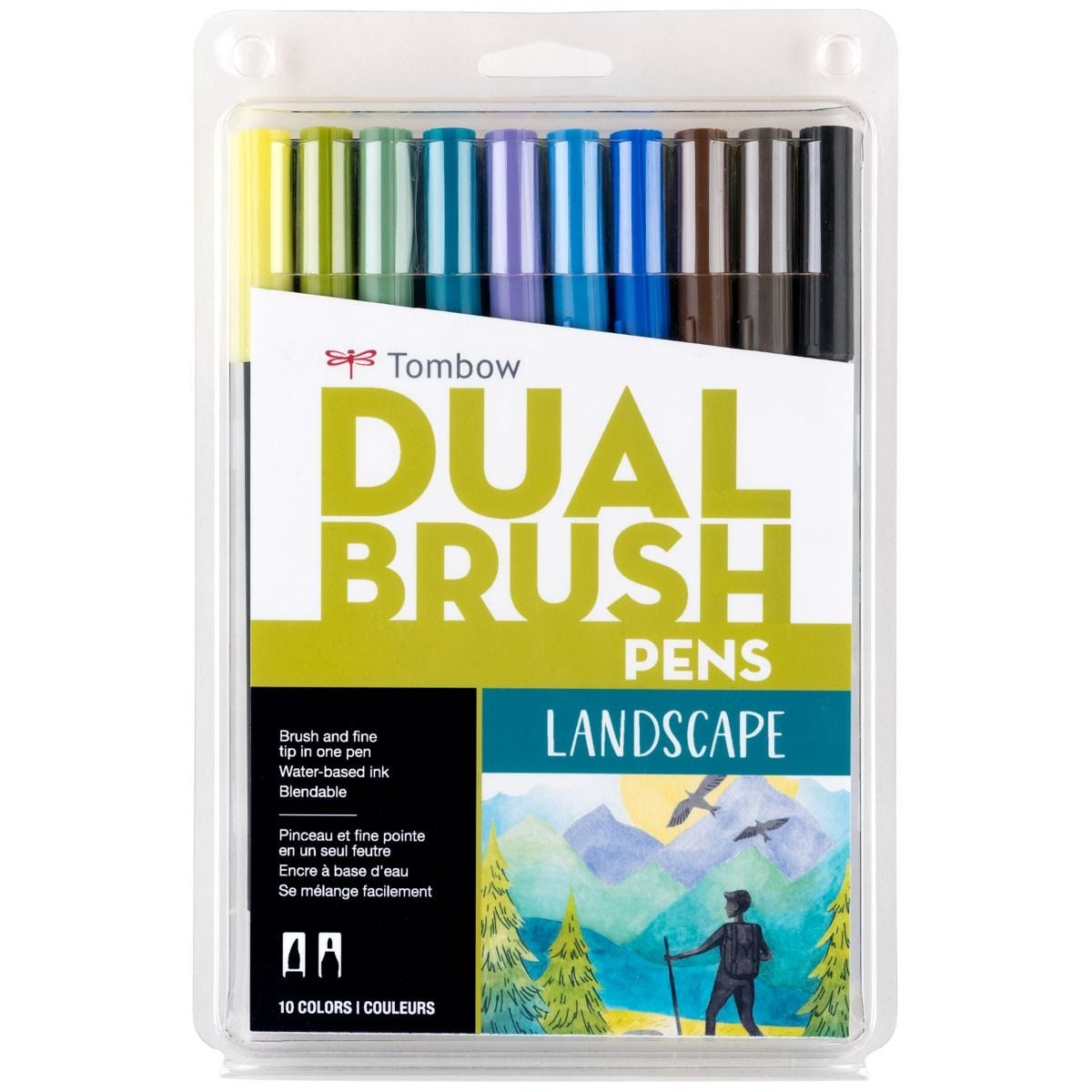 Tombow Dual Brush Pen Kalemi Seti 10lu Landscape Renkler