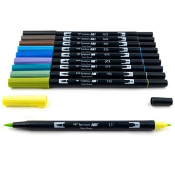 Tombow Dual Brush Pen Kalemi Seti 10lu Landscape Renkler
