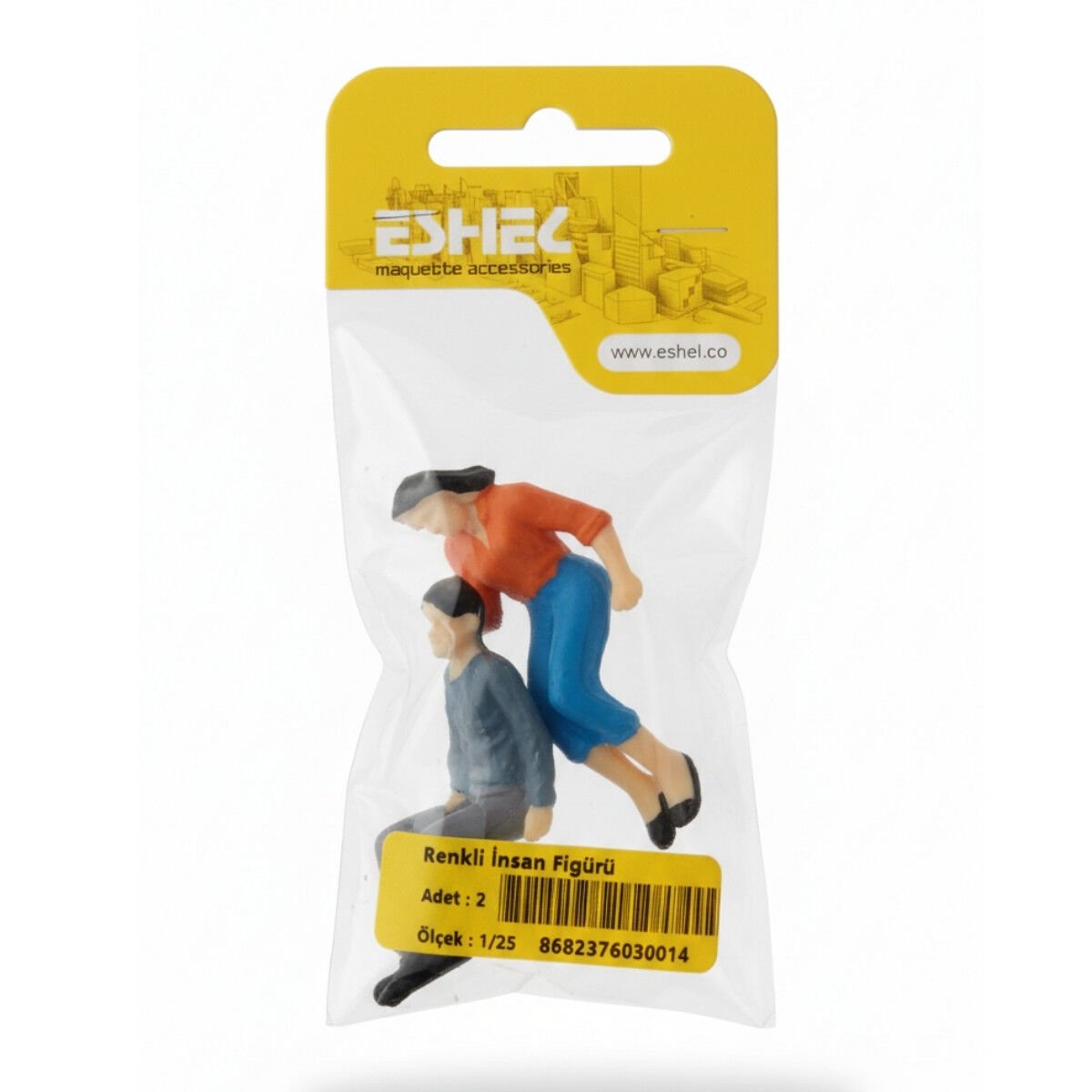 Eshel Maket Renkli İnsan Figürü 1/25 2li