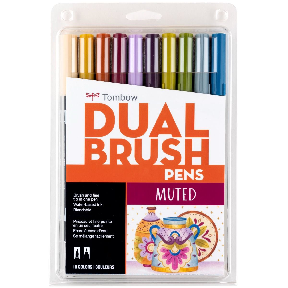 Tombow Dual Brush Pen Kalemi Seti Muted Renkler 56186 10 Renk