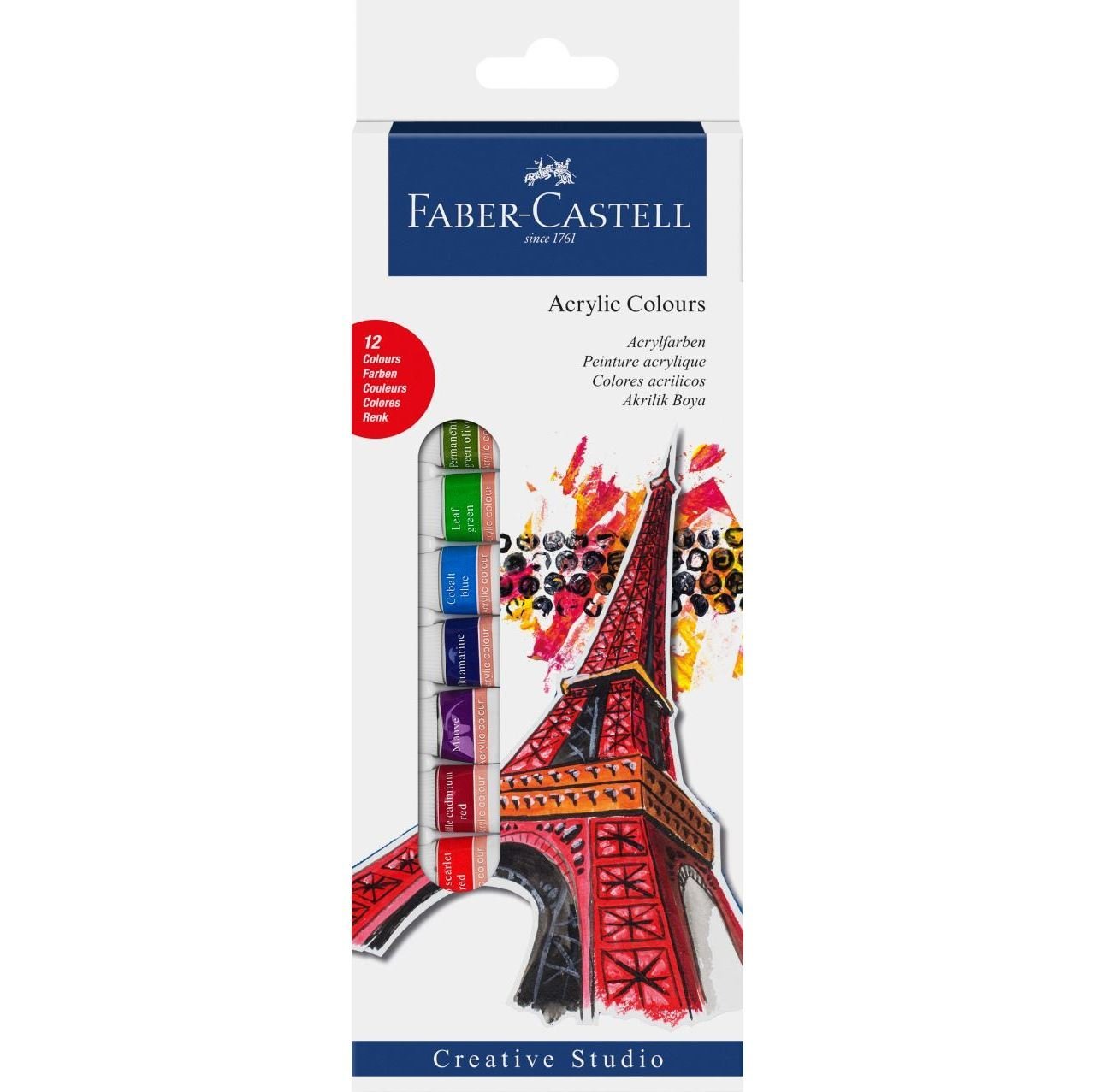Faber Castell Akrilik Boya 12  Renk 12ml Tüp
