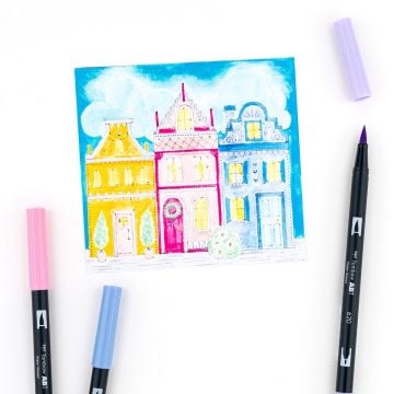 Tombow Dual Brush Pen Kalemi Seti 10lu Pastel Renkler