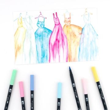 Tombow Dual Brush Pen Kalemi Seti 10lu Pastel Renkler