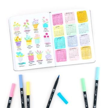 Tombow Dual Brush Pen Kalemi Seti 10lu Pastel Renkler