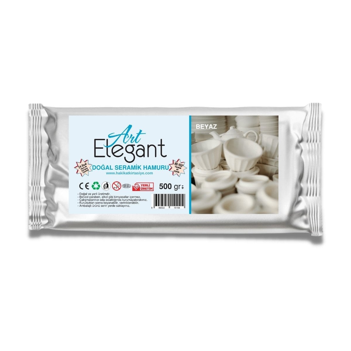 Art Elegant Seramik Hamuru 500gr Beyaz