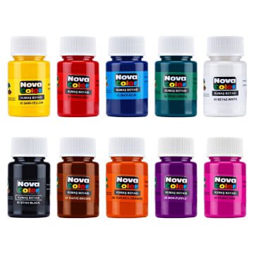 Nova Color Kumaş Boyası Şişe 10lu