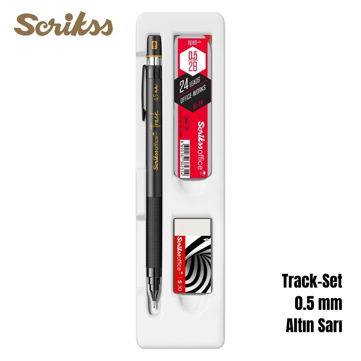 Scrikss Versatil Kalem Track 0.5mm 3lü Set Altın Sarı