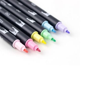 Tombow Dual Brush Pen Kalemi Seti 6lı Pastel Renkler