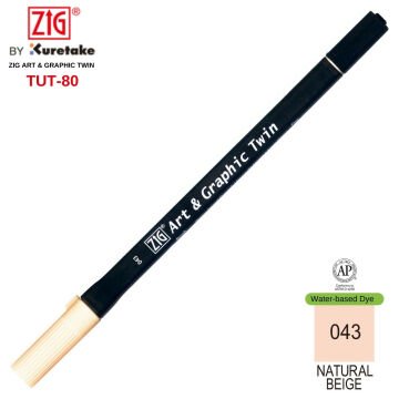 Zig Art&Graphic Twin Tut-80 Çift Uçlu Keçe Grafik Kalemi 43 Natural Beige